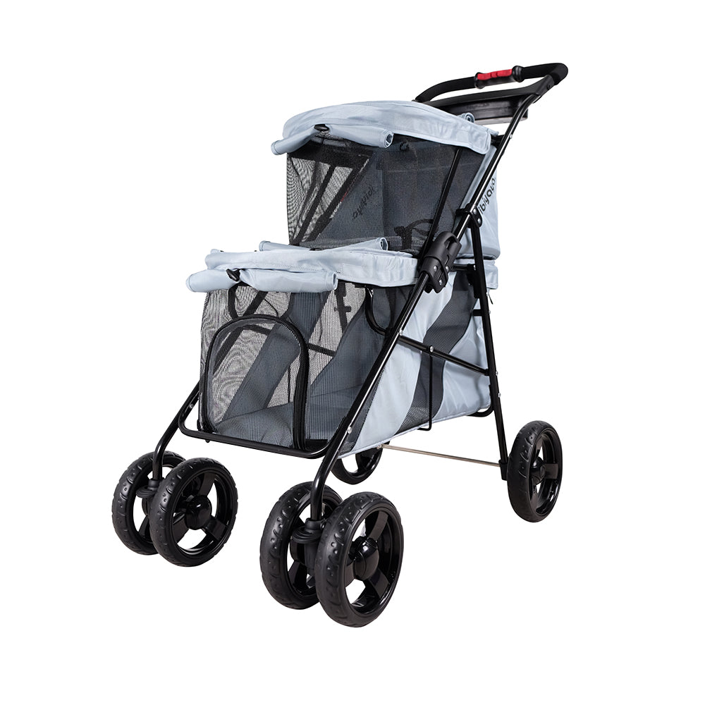 Ibiyaya Double Decker Pet Stroller for Multiple Pets