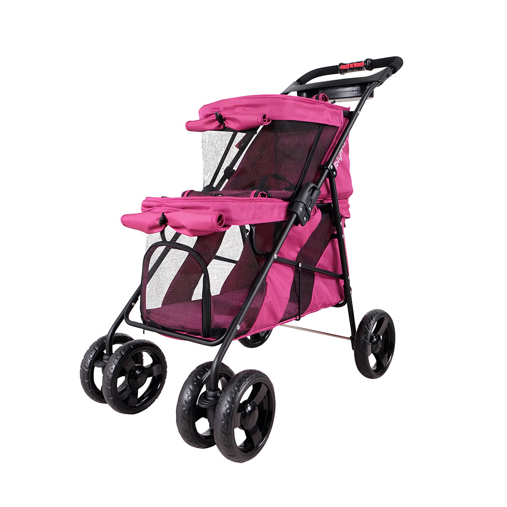 Ibiyaya Double Decker Pet Stroller for Multiple Pets