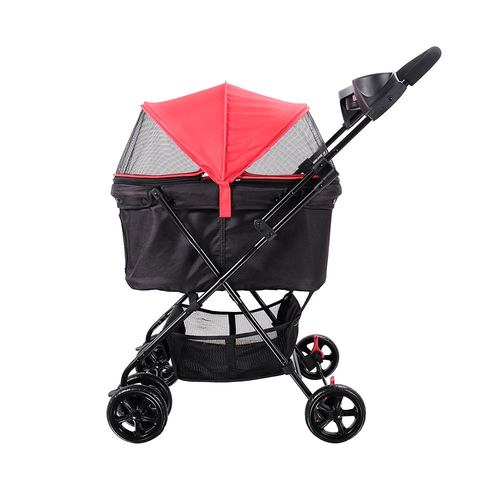 Ibiyaya Easy Strolling Pet Buggy for Cats & Dogs up to 20kg Rouge Red