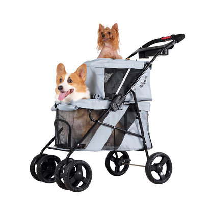 Ibiyaya Double Decker Pet Stroller for Multiple Pets