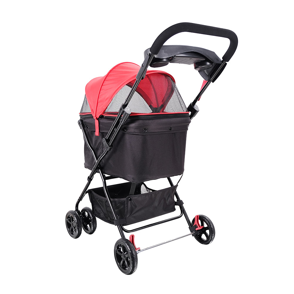 Ibiyaya Easy Strolling Pet Buggy for Cats & Dogs up to 20kg Rouge Red