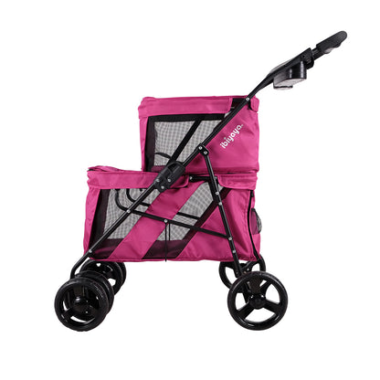 Ibiyaya Double Decker Pet Stroller for Multiple Pets