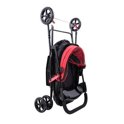 Ibiyaya Easy Strolling Pet Buggy for Cats & Dogs up to 20kg Rouge Red