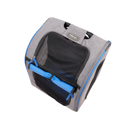 Ibiyaya New Liso Backpack Parallel Transport Pet Trolley Slate/Sapphire