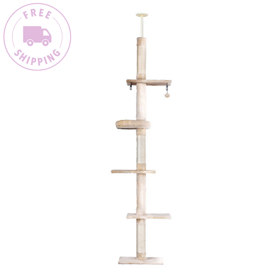 i.Pet Cat Tree Scratching Tower Bed Beige 290cm