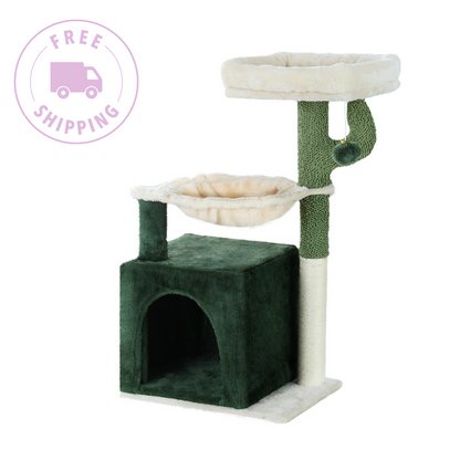 i.Pet Cat Tree Cactus Scratching Post Tower and Condo House 78cm