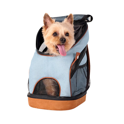 Ibiyaya Denim Fun Lightweight Pet Backpack