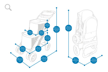 Ibiyaya Double Decker Pet Stroller for Multiple Pets