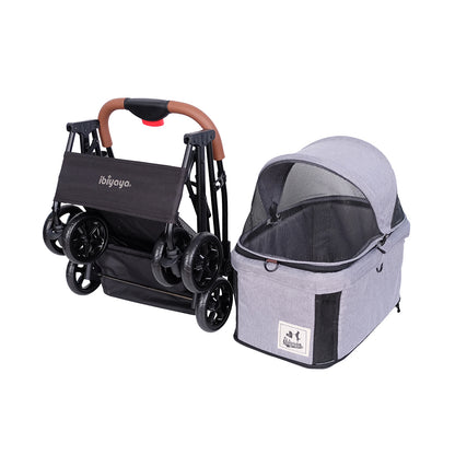 Ibiyaya Travois Tri-fold Pet Travel System Cat & Dog Stroller