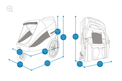 Ibiyaya The Hercules Heavy Duty Pet Stroller for Large Dogs