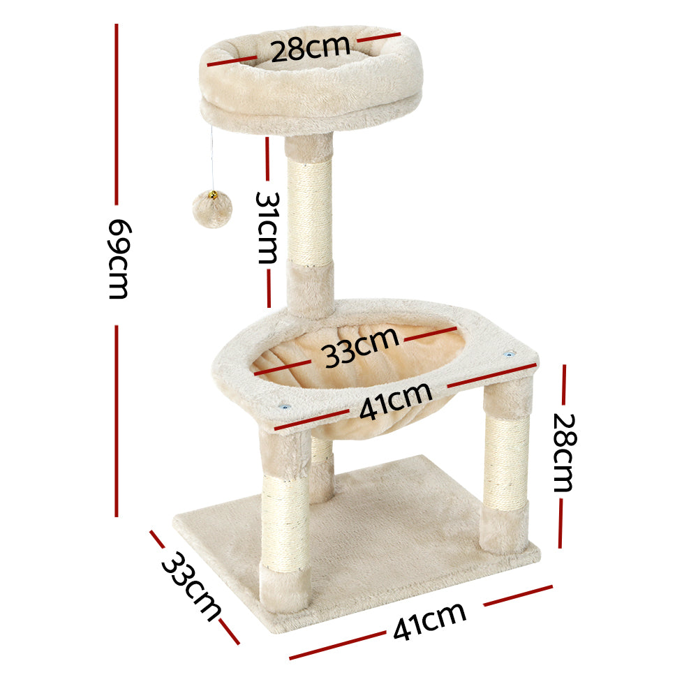 i.Pet Cat Scratching Post Tower Tree and Condo House 69cm