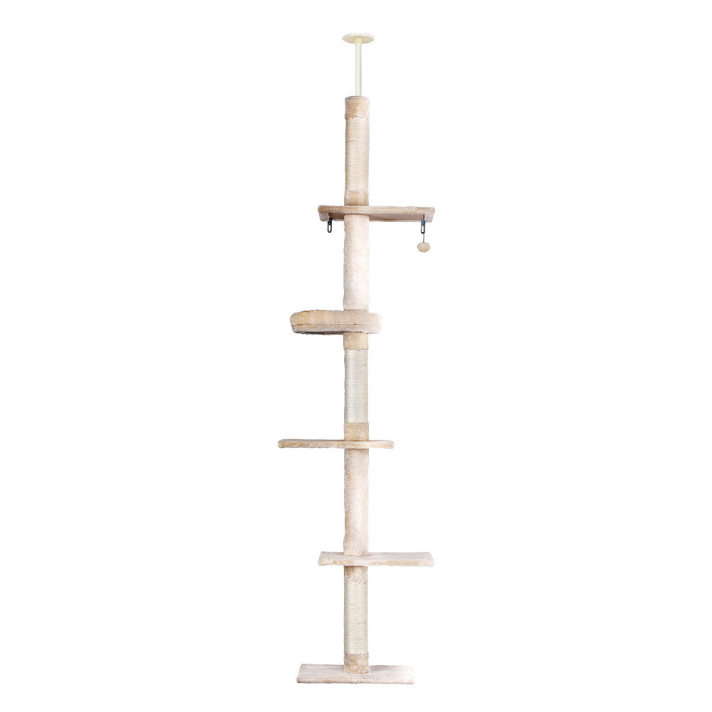 i.Pet Cat Tree Scratching Tower Bed Beige 290cm