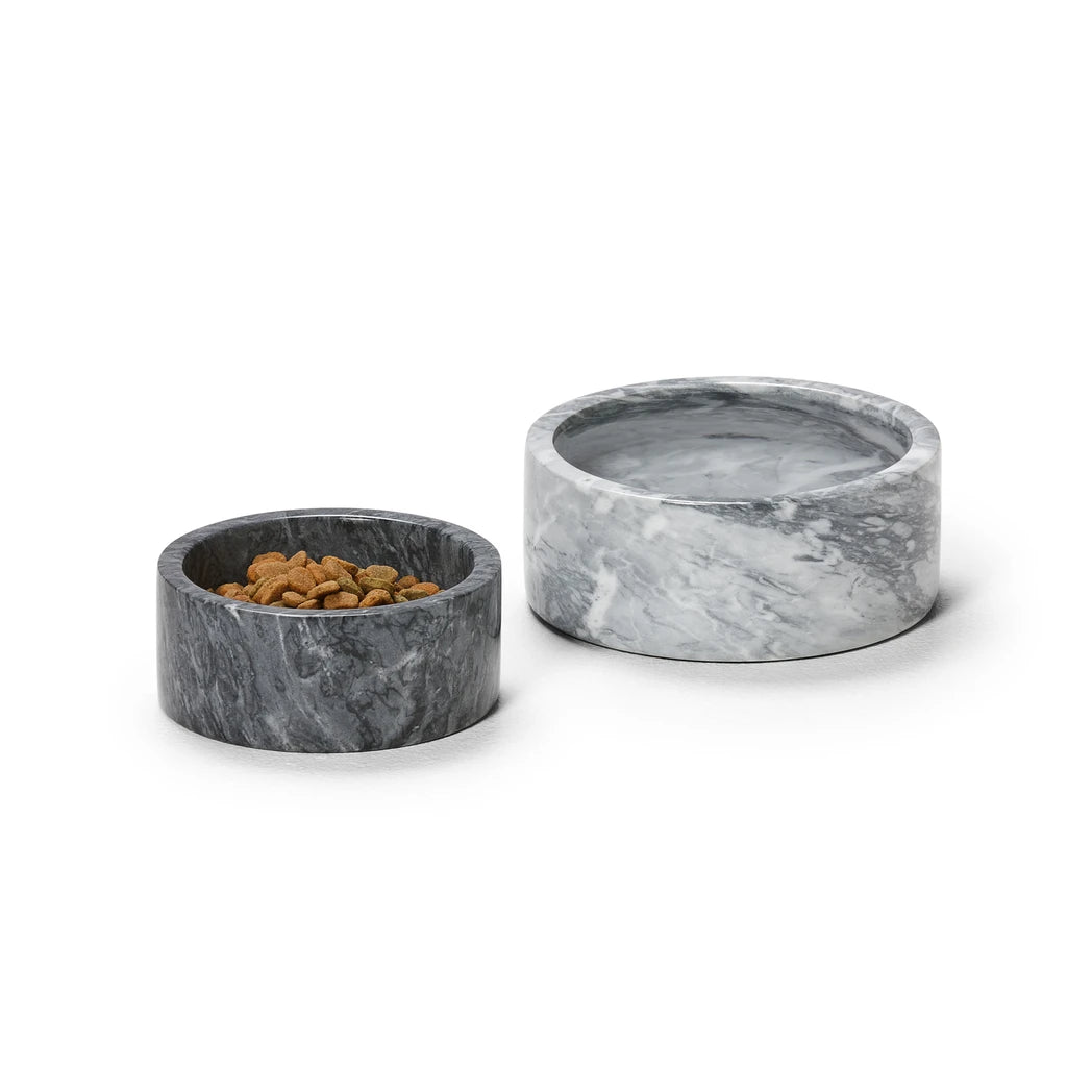 Snooza Marble Pet Bowl Grey Small